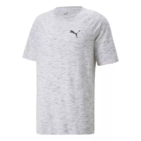 Camiseta Em Flamê -  Cinza & Cinza Escuro - Puma