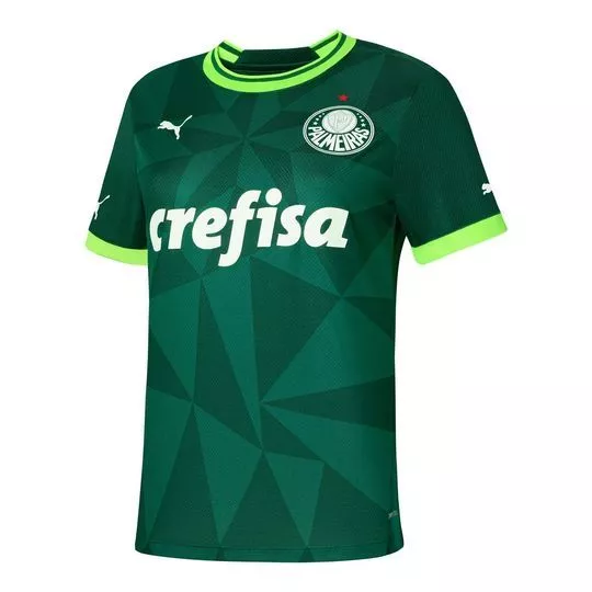 Camiseta Palmeiras® -  Verde Escuro & Verde Limão - Puma