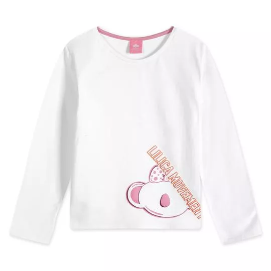 Blusa Lilica® Movement- Branca & Rosa