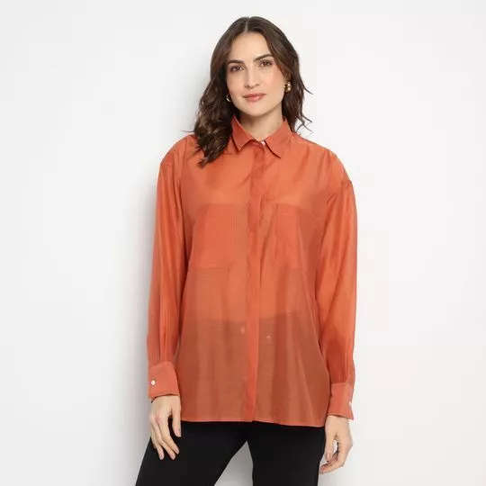 Camisa Com Bolsos- Laranja- Levi's