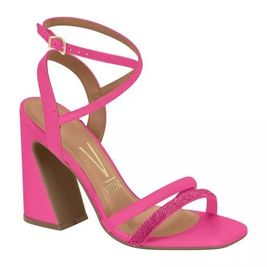 Sandália Com Termocolantes- Pink- Salto: 9cm- Vizzano