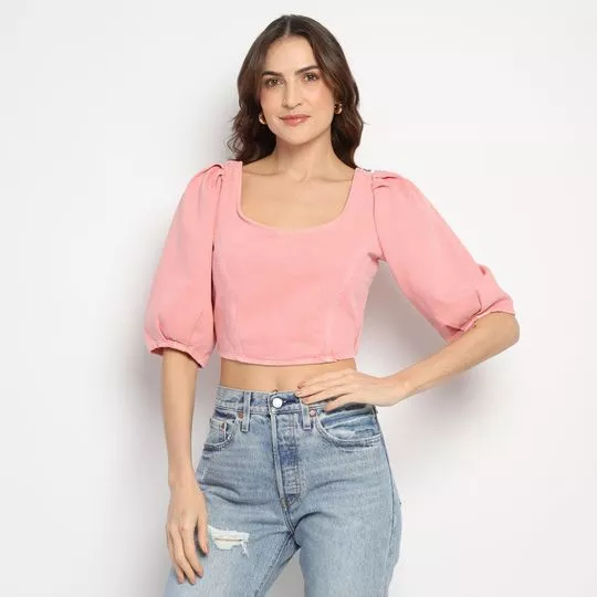 Cropped Scout- Rosa Claro