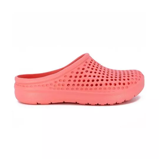 Chinelo Plataforma Texturizado- Coral- Salto: 3cm- Usaflex