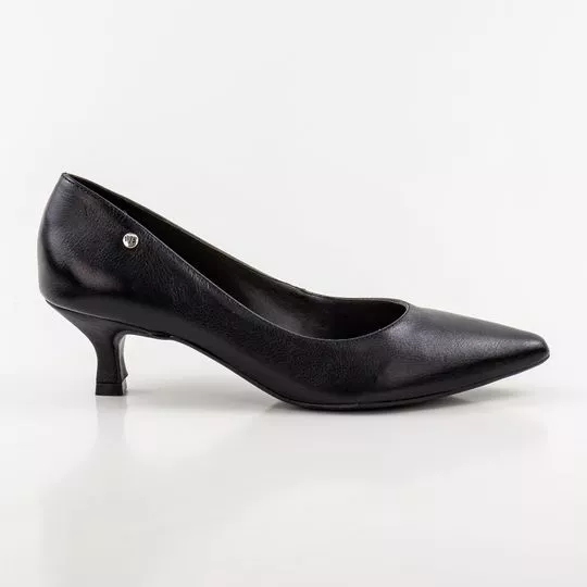 Scarpin Liso - Preto - Salto: 6cm - Morena Rosa