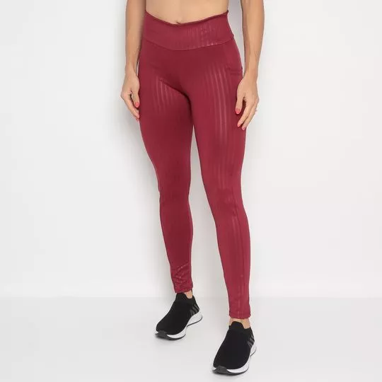 Legging Texturizada -  Vermelho Escuro -