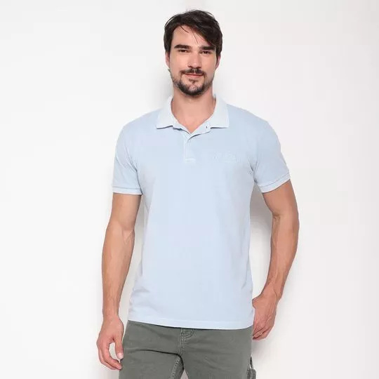 Polo Clássica Piquet Estonada -  Azul Claro -