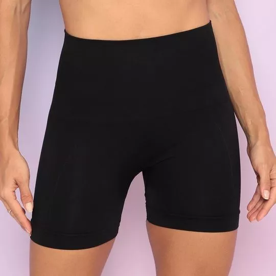 Short Com Recortes -   Preto -