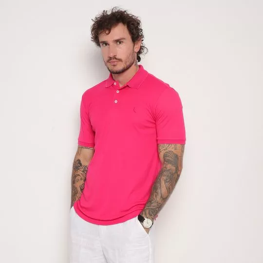 Polo Com Bordado -  Pink - Reserva