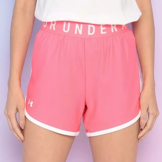 Short Com Recortes -  Rosa & Off White - Under Armour