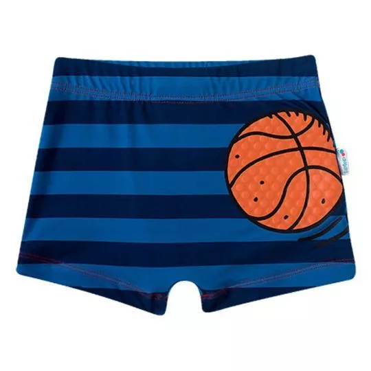 Short Listrado -  Azul & Azul Marinho - Tip Top