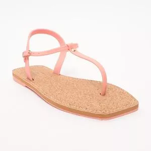 Sandália Rasteira Com Fivela<BR> -  Rosa Claro<BR> - Arezzo & Co.