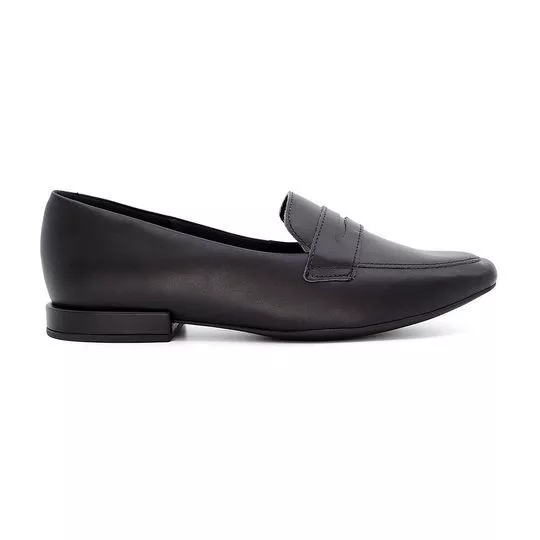 Loafer Em Couro -  Preto - Usaflex