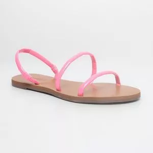 Sandália Rasteira Com Tiras<BR> -   Rosa<BR> - Schutz