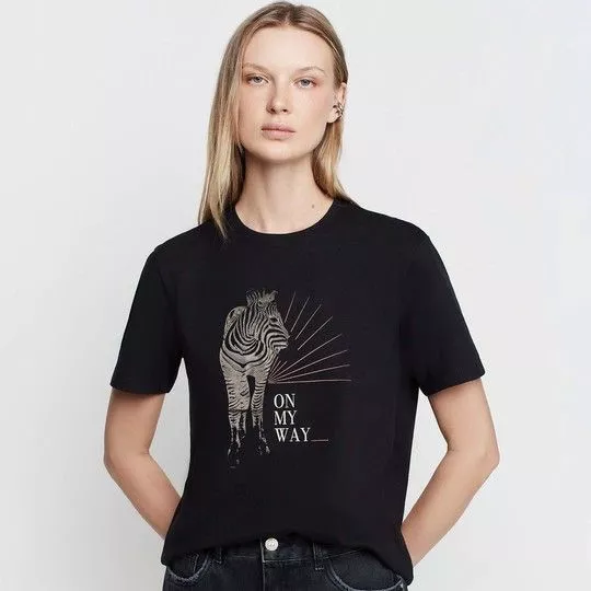 Camiseta Zebra- Preta