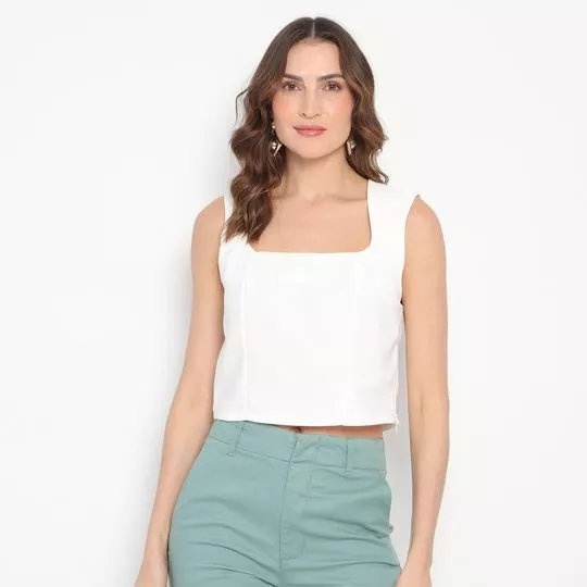 Cropped Liso -  Branco - ZINCO