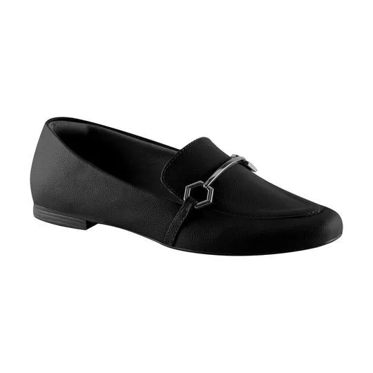 Loafer Com Aviamento -  Preto - VIA UNO