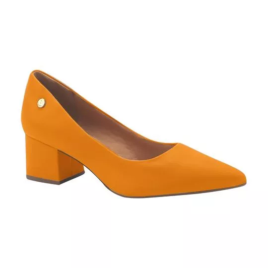 Scarpin Com Tag -   Laranja -   Salto: 5,5cm - VIA UNO