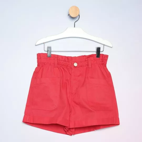 Short Em Sarja -  Vermelho - Mon Sucré