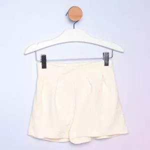 Short Com Pregas<BR> -  Bege Claro<BR> - Hering Kids