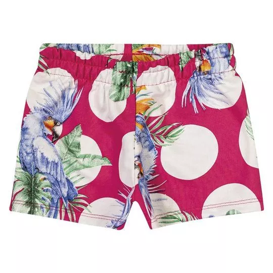 Short Infantil Arara -   Pink & Azul - Nanai