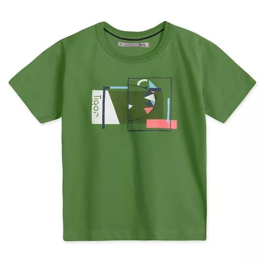 Camiseta Tigor -  Verde & Off White - LILICA RIPILICA & TIGOR