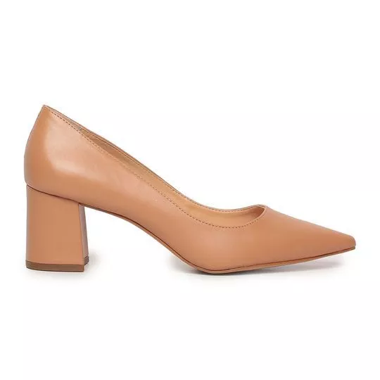 Scarpin Liso -  Bege -  Salto: 6cm - Luiza Barcelos