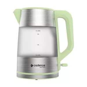 Chaleira Trends<BR> - Verde Claro & Prateada<BR> - 1,7L<BR> - 127V<BR> - Cadence