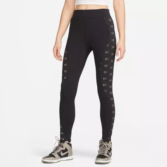 Legging Nike® - Preta & Off White - Nike