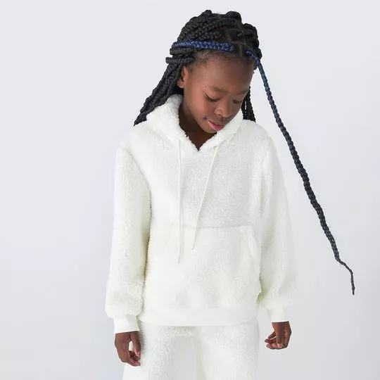 Pijama Em Pelúcia - Off White - Hering Kids