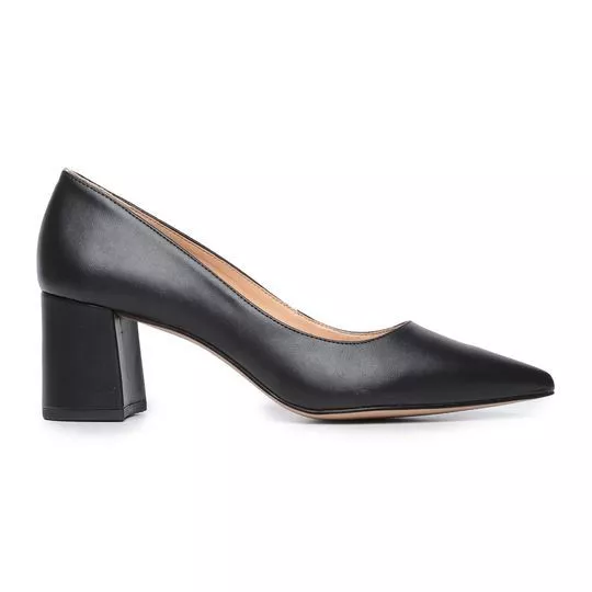 Scarpin Liso -  Preto -  Salto: 6cm -  Luiza Barcelos