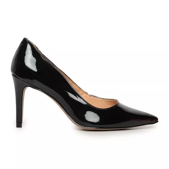 Scarpin Envernizado -  Preto -  Salto: 8,5cm -  Luiza Barcelos