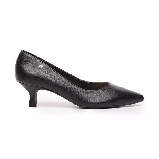 Scarpin Liso -  Preto -  Salto: 6cm -  Morena Rosa