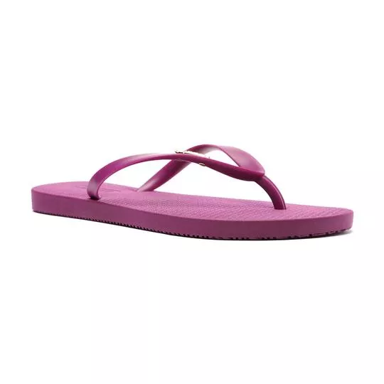 Chinelo Com Tag -  Roxo - Arezzo & Co.