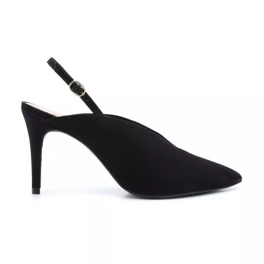 Slingback Acamurçado - Preto - Arezzo & Co.