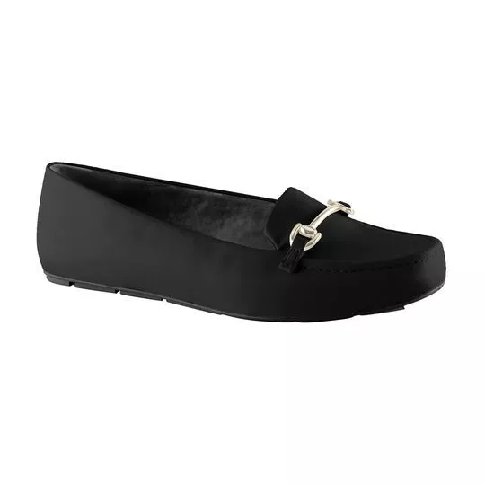 Mocassim Com Aviamento -  Preto -   VIA UNO