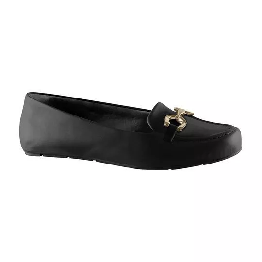 Loafer Com Aviamento -   Preto -   VIA UNO