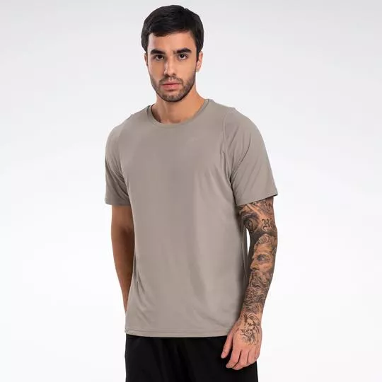 Camiseta Básica -  Cinza -   Reebok