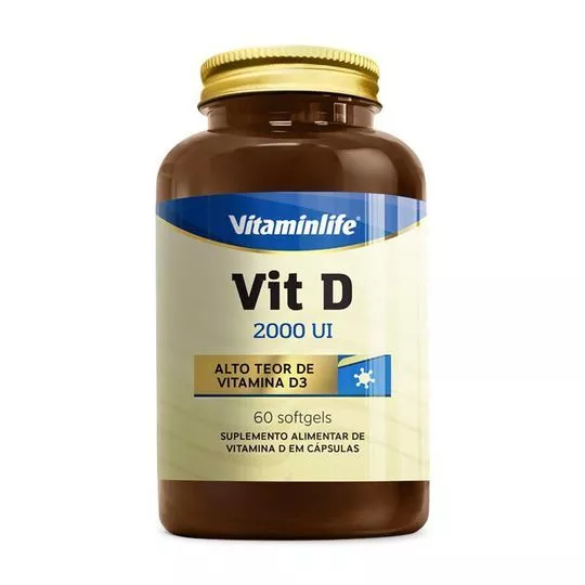 Vit D 2000UI - 60 Softgels - Vitaminlife