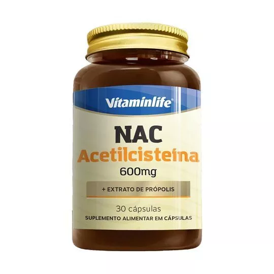 Suplemento Alimentar NAC Acetilcísteina - 30 Cápsulas - Vitaminlife