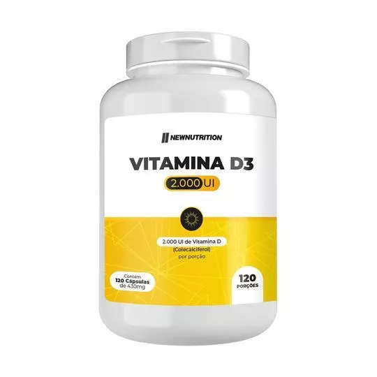 Vitamina D3 2000UI - 120 Cápsulas - New Nutri