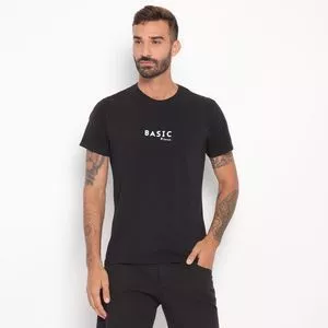 Camiseta Basic<BR>- Preta & Branca