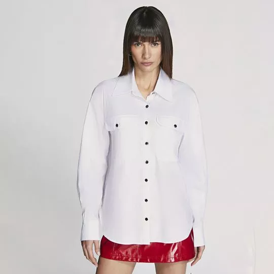 Camisa Lisa -  Branca - Morena Rosa