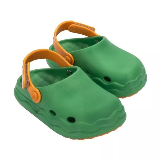 Mini Melissa Free Clog -  Verde & Laranja - Melissa