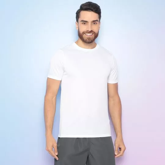 Camiseta Com Logo -  Branca - Mizuno