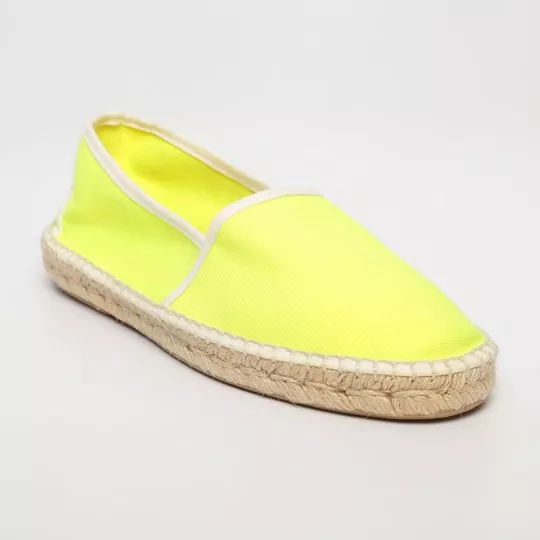 Alpargata Com Recorte -  Amarelo Neon - Schutz