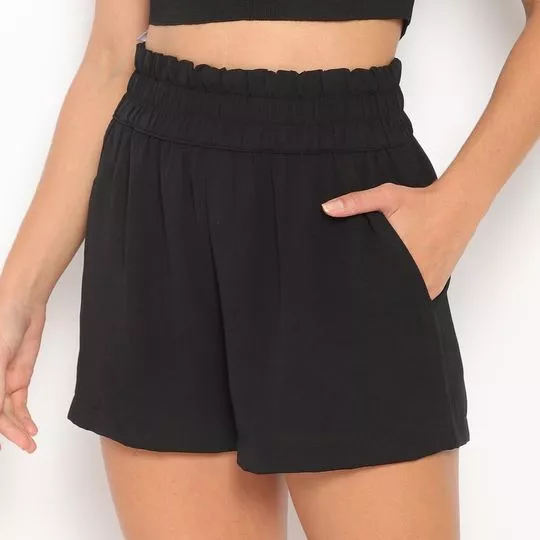 Short Com Recortes -  Preto - ZINCO