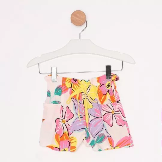 Short Floral - Off White & Amarelo - Mon Sucré