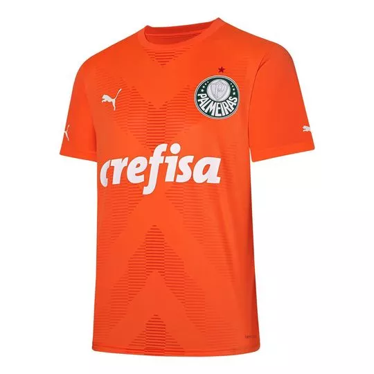 Camiseta Palmeiras® -  Laranja & Branca - Puma