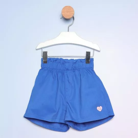 Short Com Tag - Azul Escuro - Mon Sucré