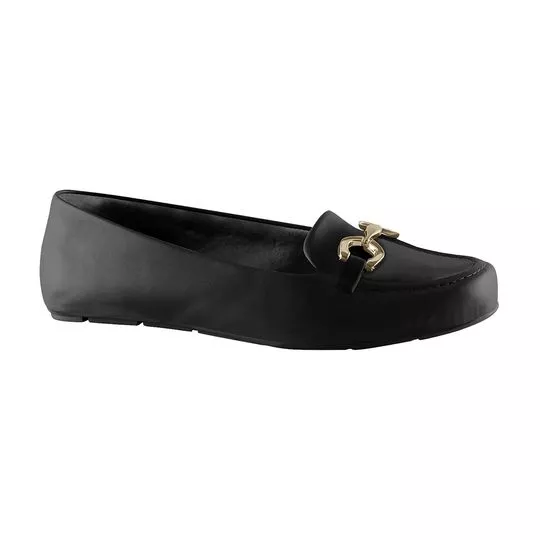 Loafer Com Aviamento -  Preto - VIA UNO